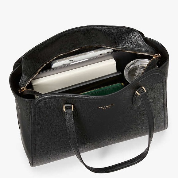 ♠️kate spade Taylor Pebbled Leather Tote, Black NWT - Picture 7 of 8